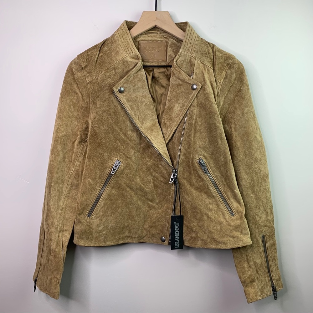 Blank NYC Casablanca No Limit Suede Moto Jacket